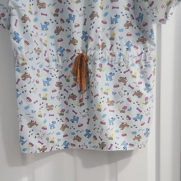 Playful Cartoon Print Scrub Top - Picture 7 of 7